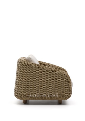 KAVE HOME Meria lnestol i syntetisk rattan med FSC 100% massive akacietr ben