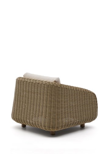 KAVE HOME Meria lnestol i syntetisk rattan med FSC 100% massive akacietr ben