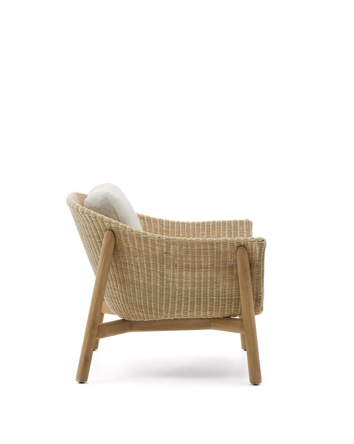KAVE HOME Galea lnestol i FSC 100% massivt teaktr og syntetisk rattan