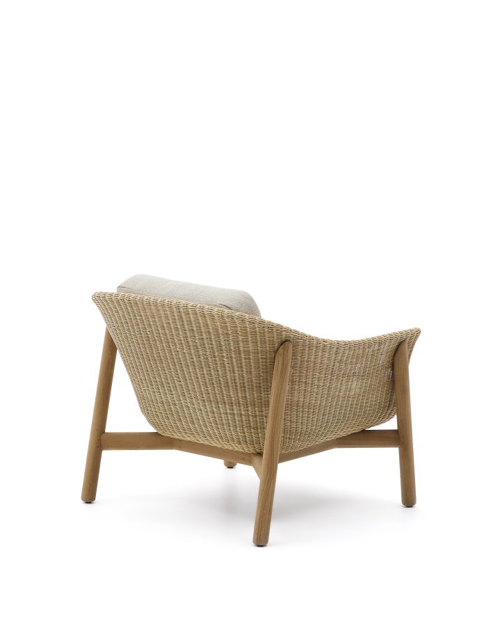 KAVE HOME Galea lnestol i FSC 100% massivt teaktr og syntetisk rattan