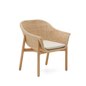 KAVE HOME Galea stol i FSC 100% massivt teaktr og syntetisk rattan
