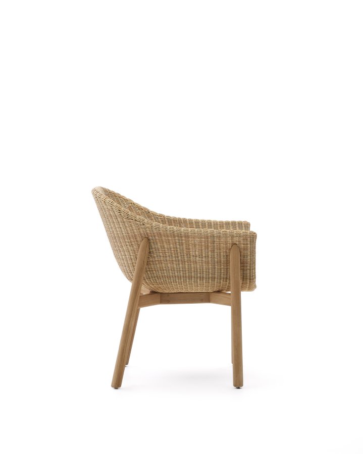 KAVE HOME Galea stol i FSC 100% massivt teaktr og syntetisk rattan
