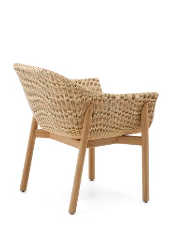 KAVE HOME Galea stol i FSC 100% massivt teaktr og syntetisk rattan