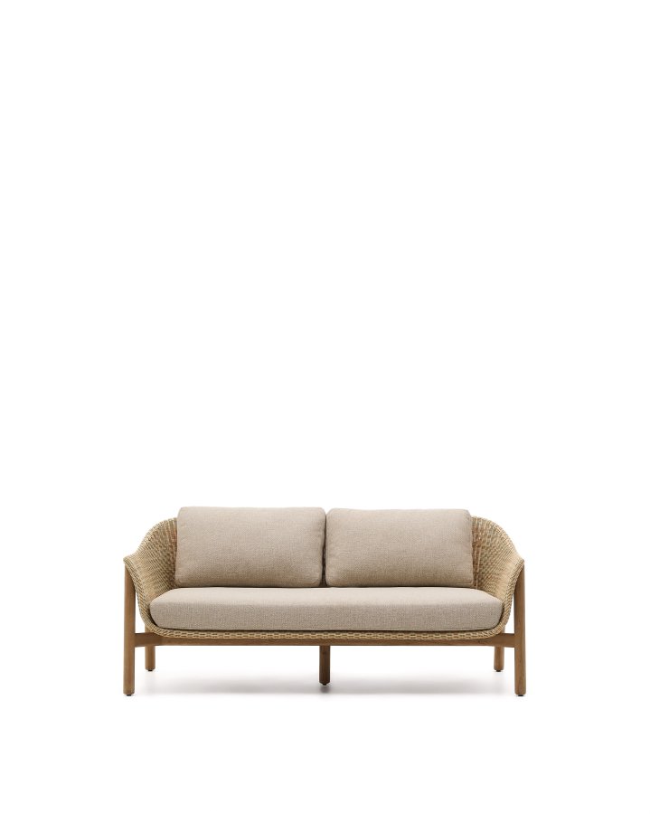 KAVE HOME Galea 2-personers sofa i FSC 100% massivt teaktr og syntetisk rattan 170,5cm