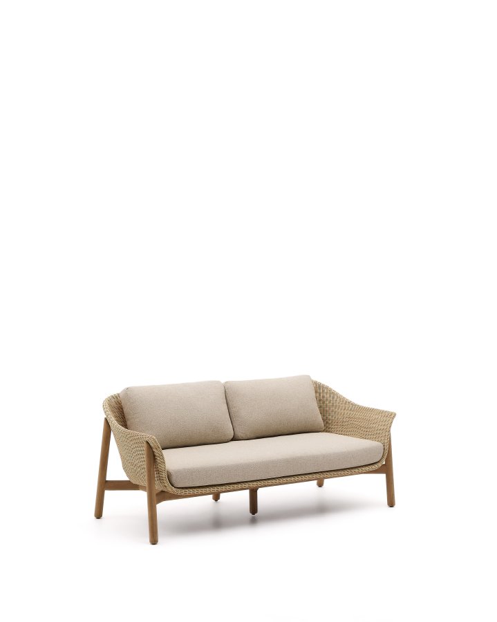 KAVE HOME Galea 2-personers sofa i FSC 100% massivt teaktr og syntetisk rattan 170,5cm