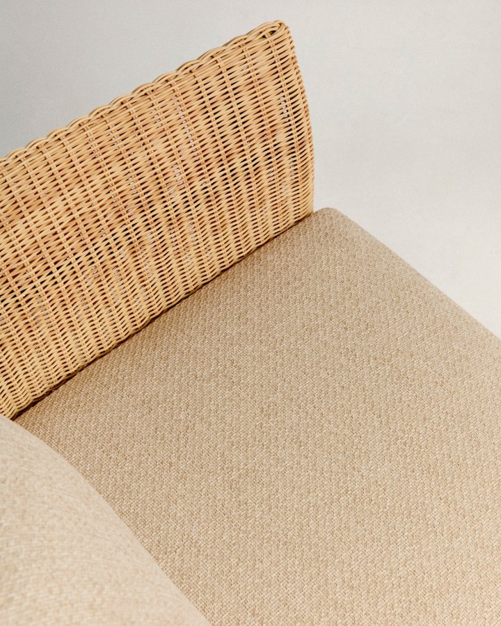 KAVE HOME Galea 2-personers sofa i FSC 100% massivt teaktr og syntetisk rattan 170,5cm