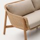 KAVE HOME Galea 3-personers sofa i FSC 100% massivt teaktr og syntetisk rattan 223cm