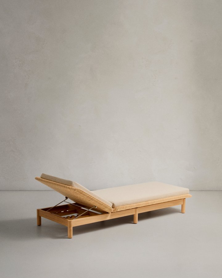 KAVE HOME Galea liggestol i FSC 100% massivt teaktr og syntetisk rattan