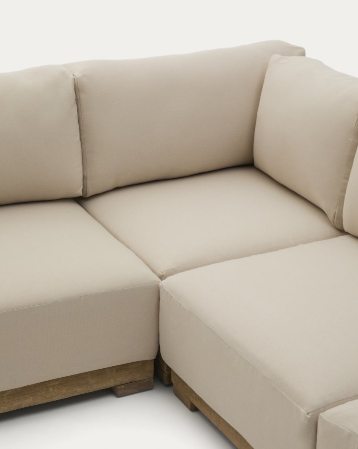 KAVE HOME Ambra 5-pers. udendrs havehjrnesofa, m. aftagelige hynder - akacietr (248cm)