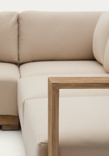 KAVE HOME Ambra 5-pers. udendrs havehjrnesofa, m. aftagelige hynder - akacietr (248cm)