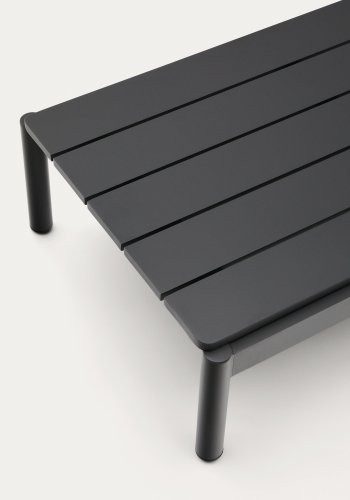 KAVE HOME Sorells udendrs sofabord, rektangulr - gr aluminium (52,4x91)