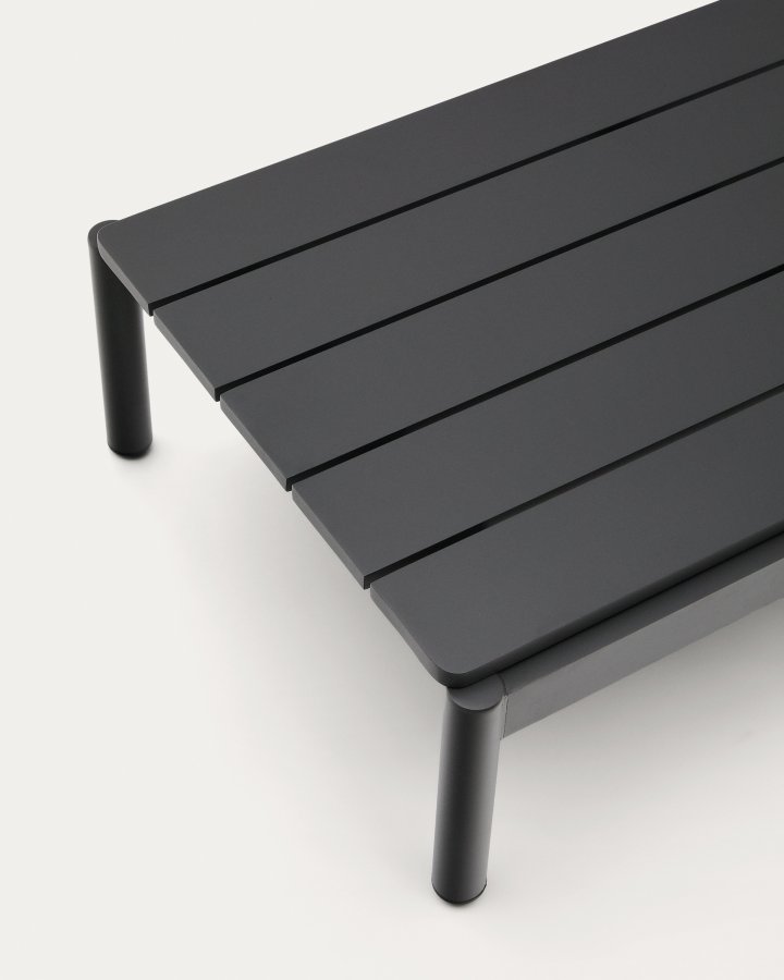 KAVE HOME Sorells udendrs sofabord, rektangulr - gr aluminium (52,4x91)