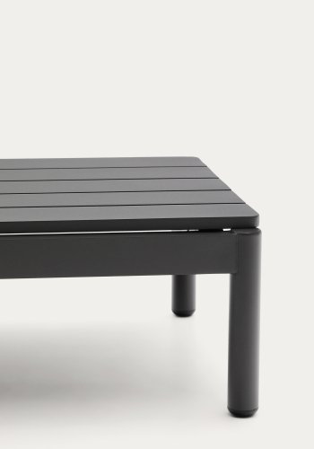 KAVE HOME Sorells udendrs sofabord, rektangulr - gr aluminium (52,4x91)