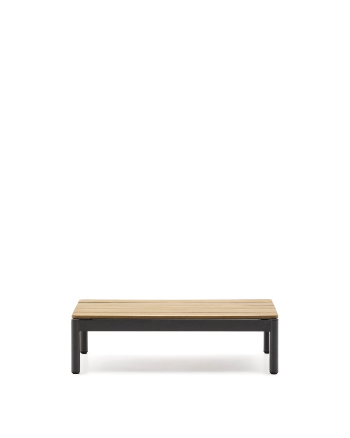  KAVE HOME Sorells sofabord i grt aluminium og teaktr 52,4 x 91 cm FSC 100%