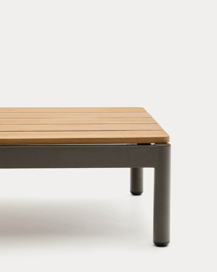  KAVE HOME Sorells sofabord i grnt aluminium og teaktr 52,4 x 91 cm FSC 100%