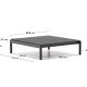 KAVE HOME Sorells udendrs sofabord, rektangulr - gr aluminium (89x91)