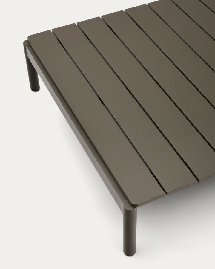 KAVE HOME Sorells udendrs sofabord, rektangulr - grn aluminium (89x91)