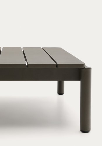 KAVE HOME Sorells udendrs sofabord, rektangulr - grn aluminium (89x91)