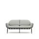 KAVE HOME Joncols 2 pers. havesofa, m. gr hynder - gr aluminium