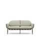 KAVE HOME Joncols 2 pers. havesofa, m. beige hynder - grn aluminium