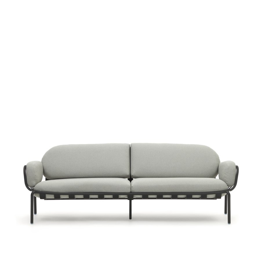KAVE HOME Joncols 3 pers. havesofa, m. gr hynder - gr aluminium