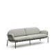 KAVE HOME Joncols 3 pers. havesofa, m. gr hynder - gr aluminium