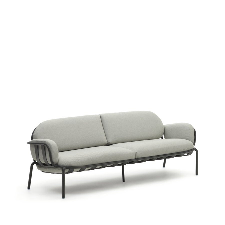 KAVE HOME Joncols 3 pers. havesofa, m. gr hynder - gr aluminium