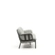 KAVE HOME Joncols 3 pers. havesofa, m. gr hynder - gr aluminium
