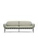 KAVE HOME Joncols 3 pers. havesofa, m. beige hynder - grn aluminium