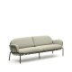 KAVE HOME Joncols 3 pers. havesofa, m. beige hynder - grn aluminium