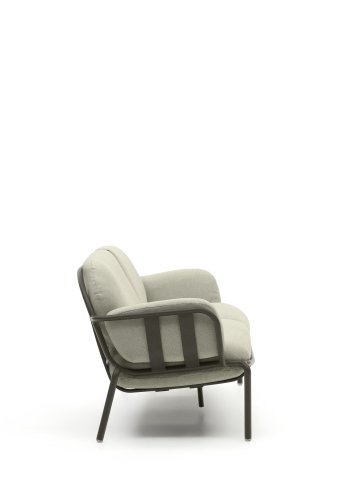 KAVE HOME Joncols 3 pers. havesofa, m. beige hynder - grn aluminium