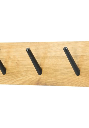 TORNA DESIGN Pic 3 knagerkke, m. 3 knager - natur og sort eg (B:30)