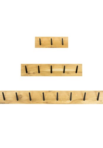 TORNA DESIGN Pic 5 knagerkke, m. 5 knager - natur og sort eg (B:50)