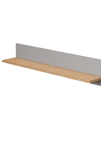 KOCOT Denver vghylde, rektangulr - chinchilla gr og natur hickory spnplader