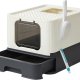 FEANDREA lukket kattebakke, m. aftagelig bakke, skovl, brste, anti-lkage - beige og sort stl