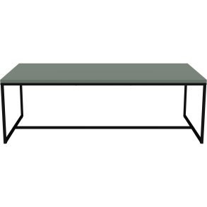 TENZO Lipp sofabord, rektangulr - misty grn spnplade og sort metal (120x60)