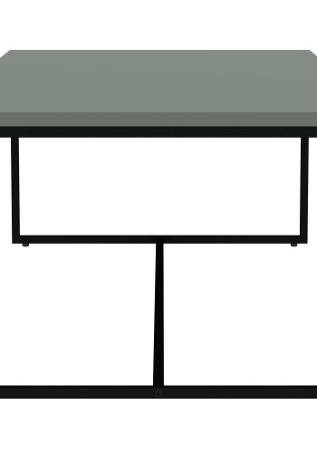 TENZO Lipp sofabord, rektangulr - misty grn spnplade og sort metal (120x60)