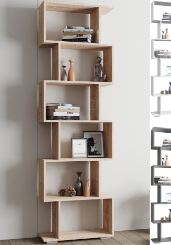 VCM NORDIC Palusa L reol, m. 6 rum - antracitgr tr