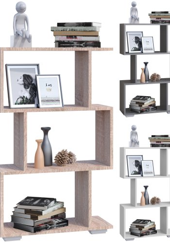 VCM NORDIC Palusa M reol, m. 3 rum - hvid tr