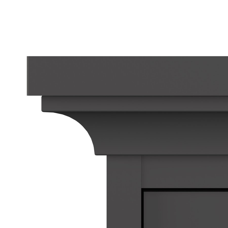 TVILUM Paris natbord, m. 1 lge, 1 skuffe, 1 hylde - mat gr folie/spnplade (43.6x40)