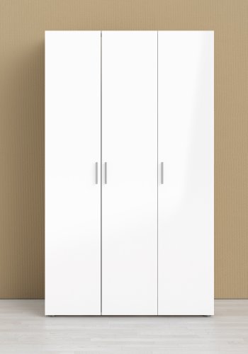 TVILUM Pepe Garderobeskab 3 lgerr - ParcelEg struktur Hvid hjglans