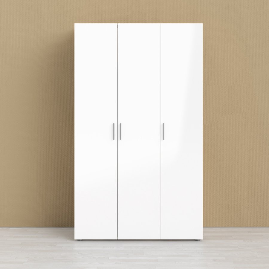 TVILUM Pepe Garderobeskab 3 lgerr - ParcelEg struktur Hvid hjglans