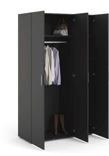 TVILUM Pepe Garderobeskab 3 lgerr - ParcelMatt Black Matt Black