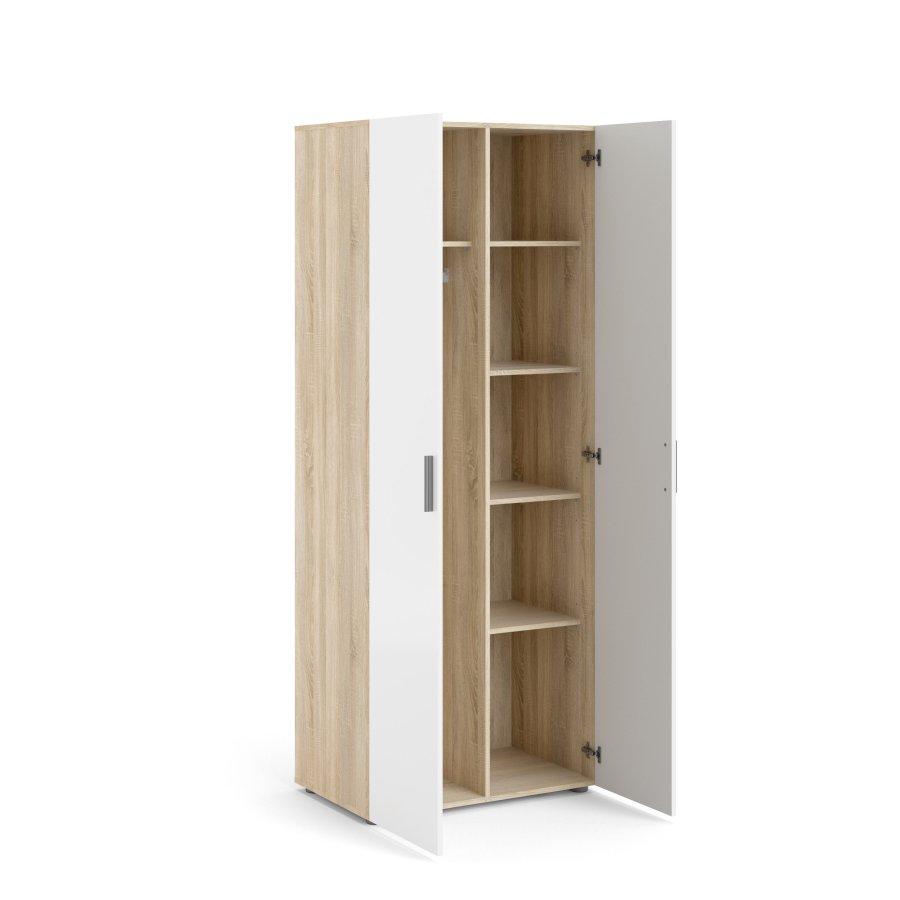 TVILUM Pepe Garderobeskab 2 lger - ParcelEg struktur Hvid hjglans