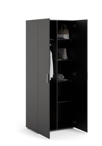 TVILUM Pepe Garderobeskab 2 lger - ParcelMatt Black Matt Black