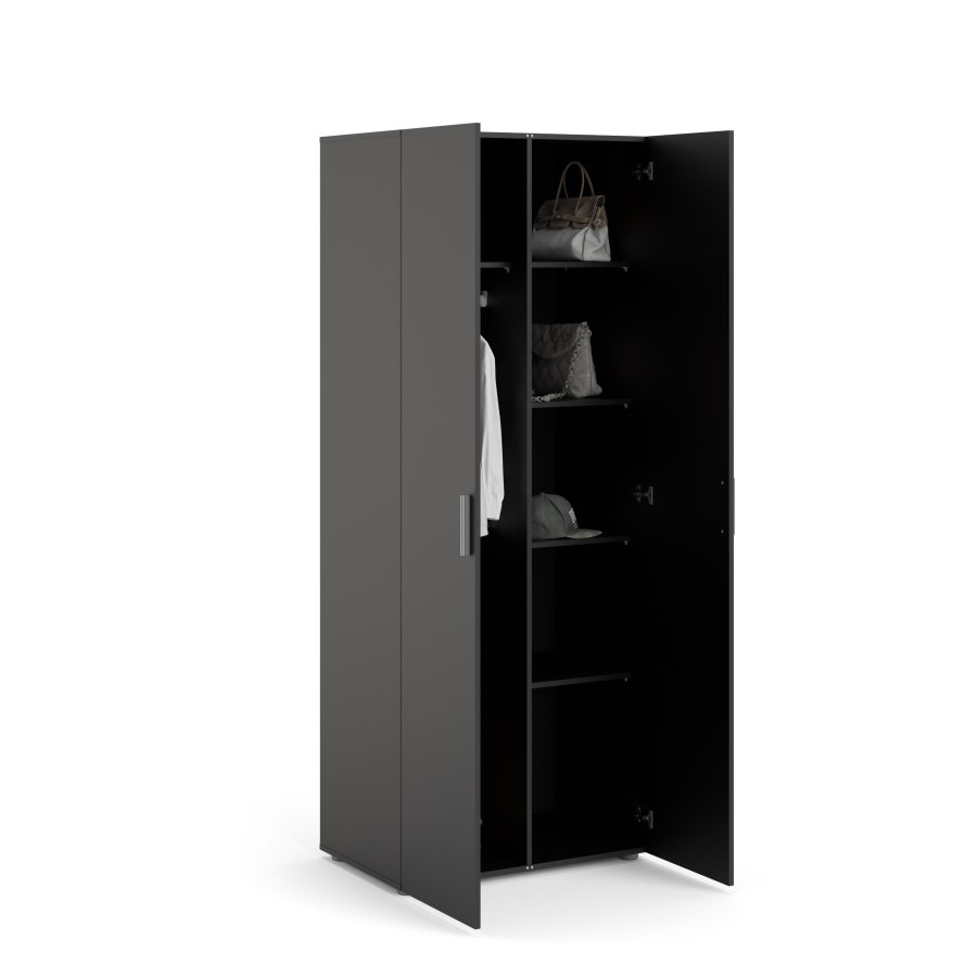TVILUM Pepe Garderobeskab 2 lger - ParcelMatt Black Matt Black