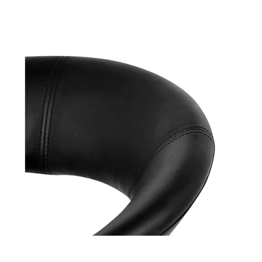 ACT NORDIC Plump barstol - sort kunstlder/krom, med gaspatron