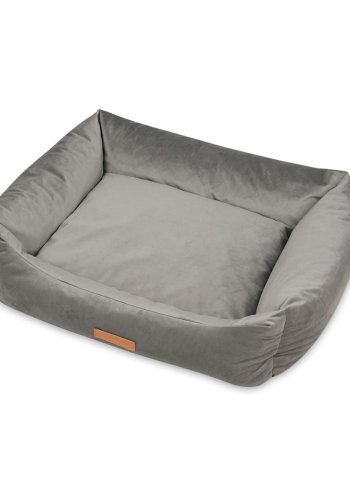 ANIMOOD Alex hundeseng, rektangulr - gr fljl stof (69x57)