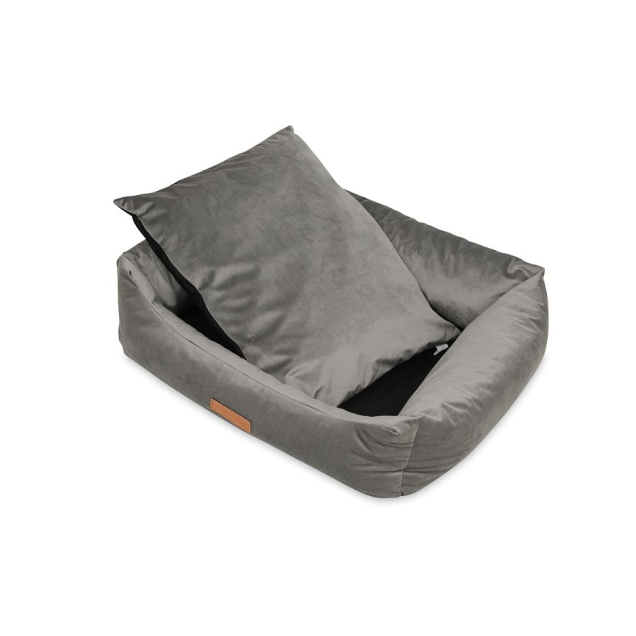 ANIMOOD Alex hundeseng, rektangulr - gr fljl stof (66x79)