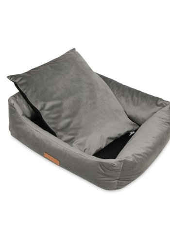 ANIMOOD Alex hundeseng, rektangulr - gr fljl stof (69x90)